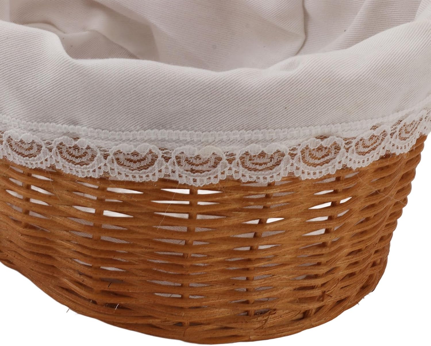 Flower Girl Basket, Wicker Basket With Handle Flower Girl Baskets With Handle 2PCS Large Capacity Rattan Flower for Organizing Clothes, Miscellaneous Items