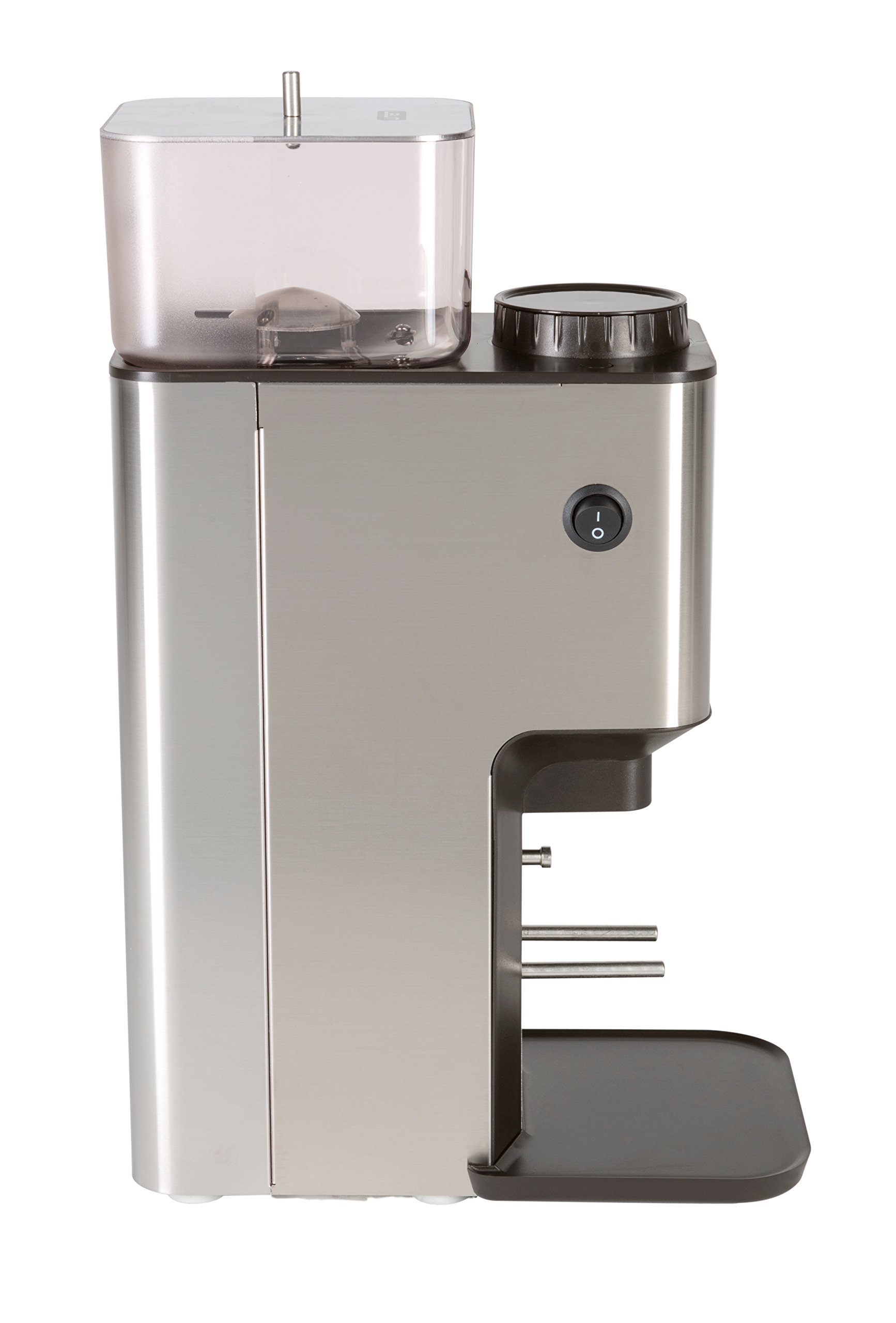LELIT William PL72 Moulin à Café avec Meules Plates - Avec LCC pour Réguler le Temps de Mouture - Acier Inoxydable Brossé