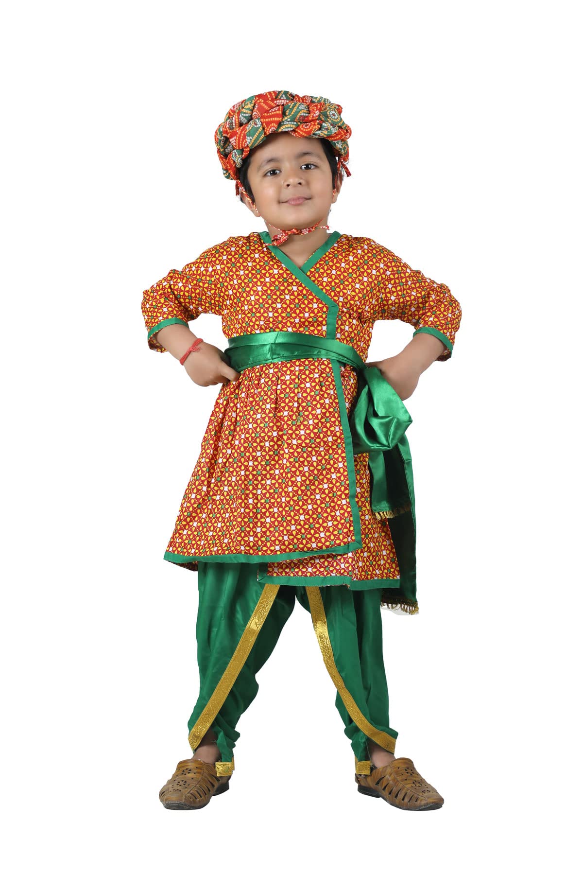 Buy BookMyCostume Rajasthani Indian State Fancy Dress Costume for Boys and  Men | With Pagdi 10-12 years Online at Low Prices in India - Amazon.in