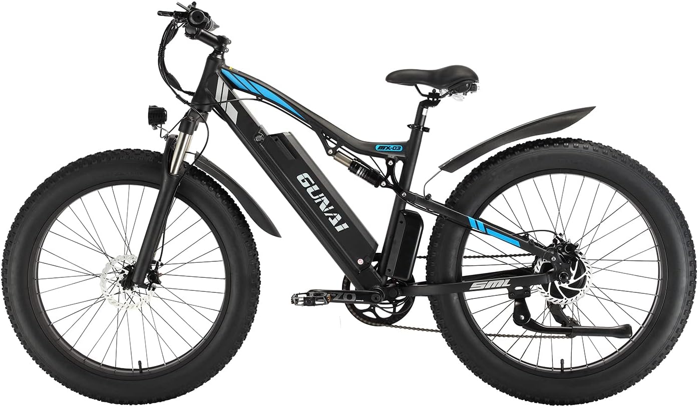 GUNAI Electric Bicycle 26 Inch Fat Tyre 