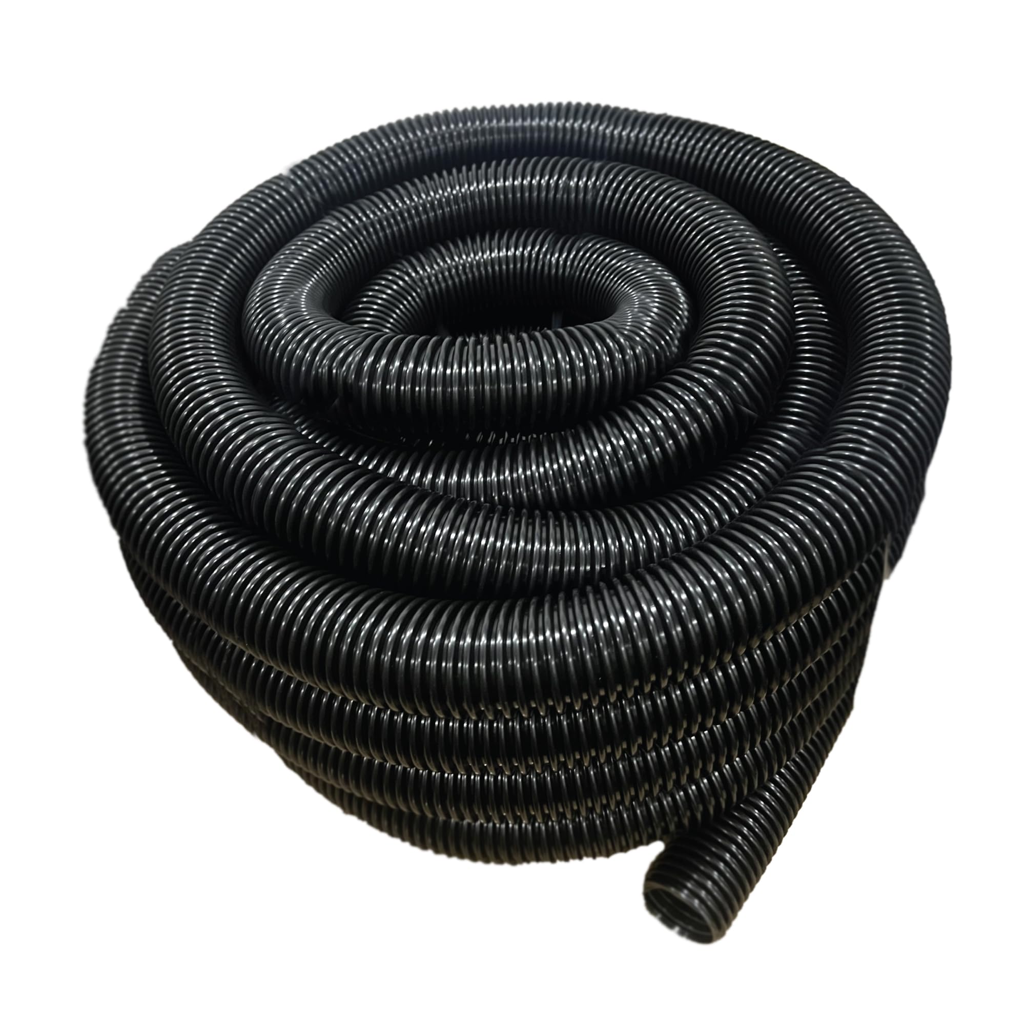 Jovs Premium 38mm Internally and 48mm externally Black Plastic Hose - 15m Length for Ponds, Vacuums, and More