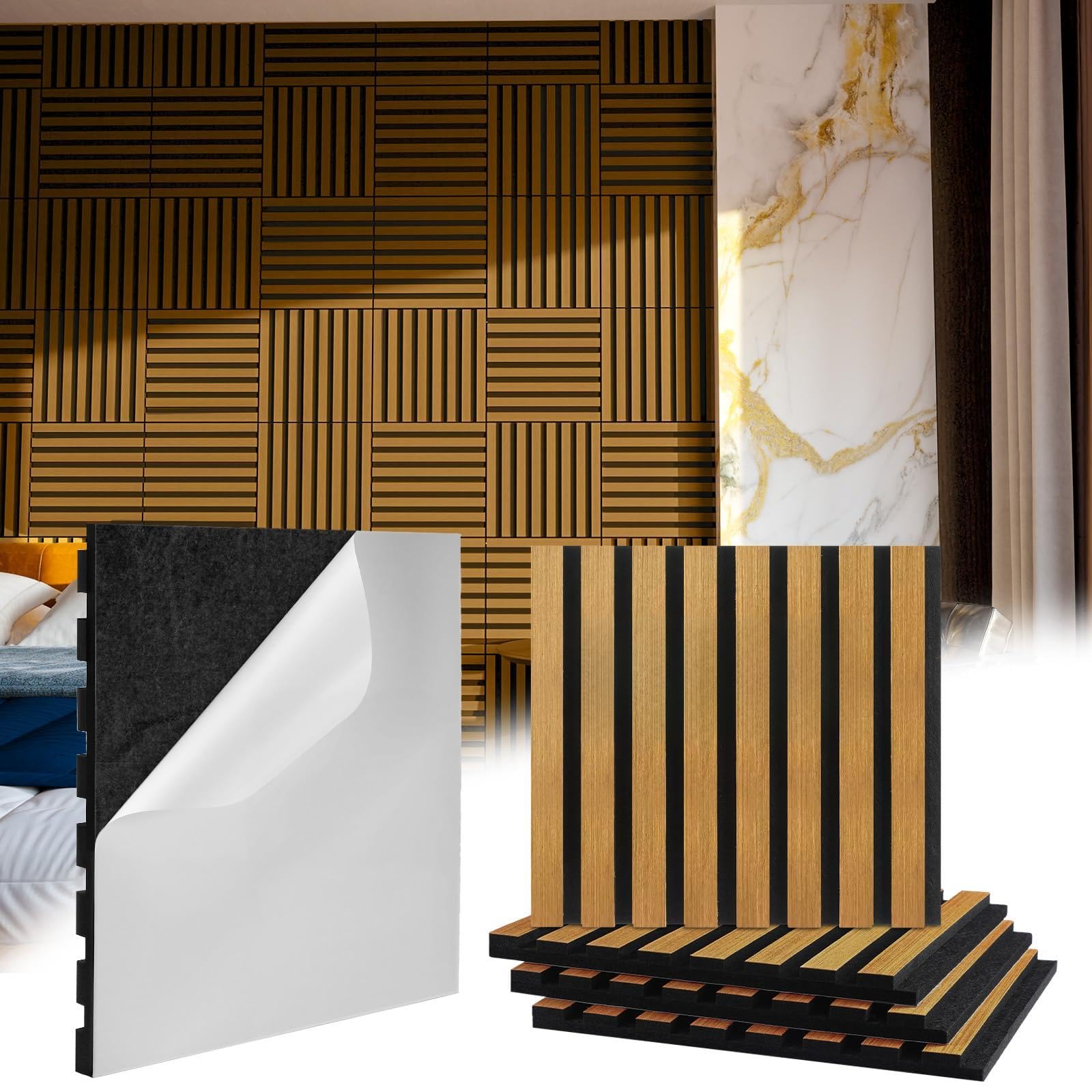Amazon.com: 8 Pcs Wood Peel and Stick Panels for Wall 11.8