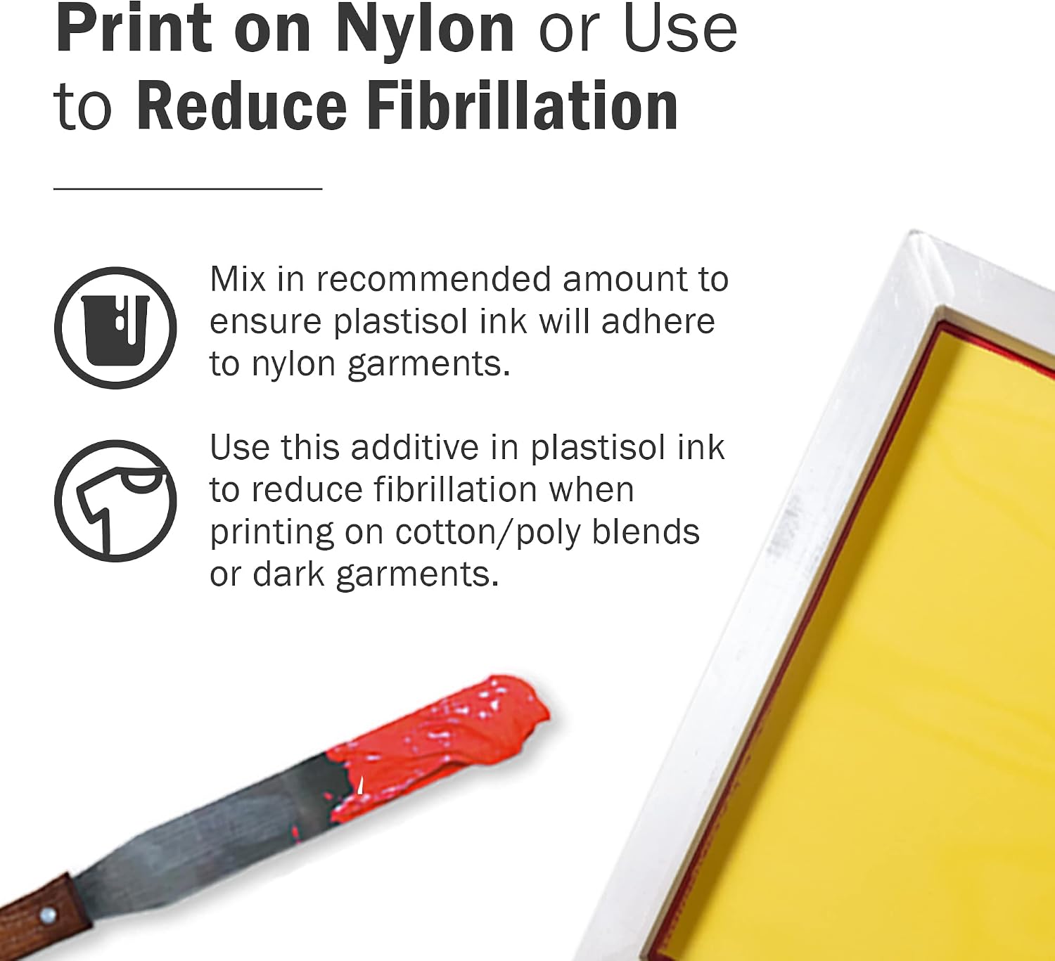Rapid Cure® Nylon Bonding Additive - Screen Print Freely On Nylon Now with No Concerns. for Use with Any of Your Favorite Plastisol Inks. (4oz)