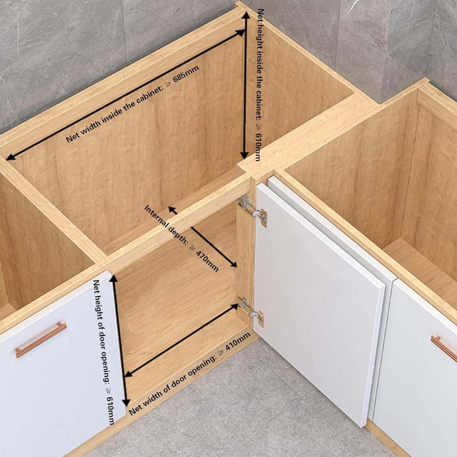 Cassetti portaoggetti da cucina a 2 ripiani, organizer estraibile per mobiletto ad angolo cieco, organizer per mobiletto da cucina scorrevole per impieghi gravosi a 4 ripiani 800
