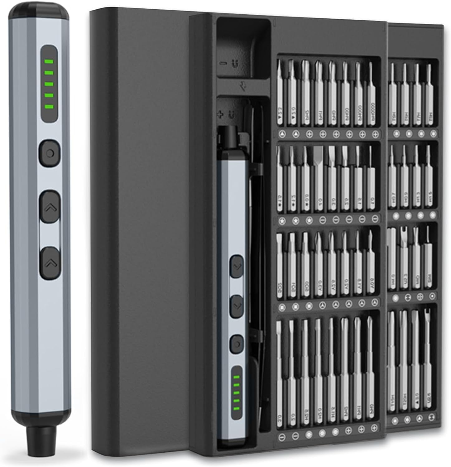 Electric Screwdriver, Power Screwdriver Set 68 in 1 Mini Cordless Rechargeable, 5 Torque Settings 3 LED Lights Precision Screwdriver for PC Accessories Phone Camera Laptop Gifts for Men