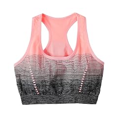 Kaerm Womens Gradient Padded Rackerback Sport Bras Workout Yoga Gym Training Cami Tank Top Activewear