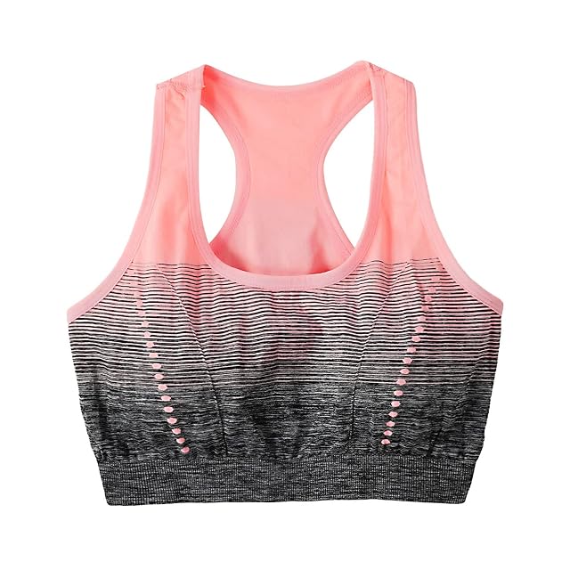 Kaerm Womens Gradient Padded Rackerback Sport Bras Workout Yoga Gym Training Cami Tank Top Activewear
