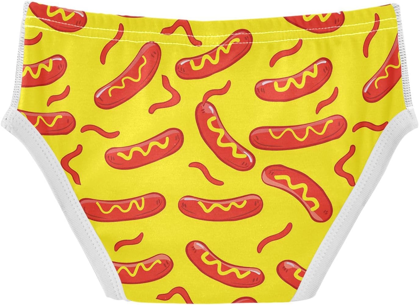 visesunny Boys Training Underwear Yellow Hot Dog Breathe Cotton Potty Briefs Size 2T-8Y for Toddler