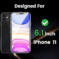 Vista 3 de 3 Pack Privacy Screen Protector for iPhone 11 6.1 Inch with 3 Pack Camera Lens Protector, Anti Spy Tempered Glass Film, Anti-Scratch, Touch