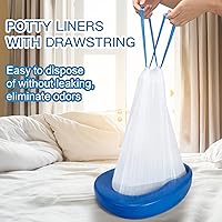 Vista 4 de ONEDONE Juego de sartenes de cama con 20 forros desechables y almohadillas súper absorbentes, sartén resistente para mujeres y hombres mayores