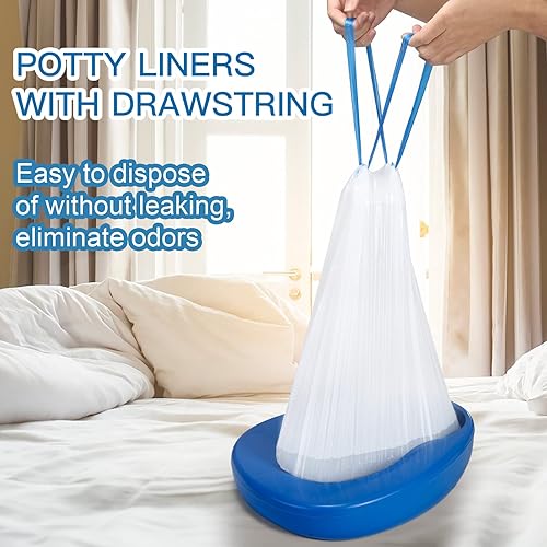 Miniatura 4 de ONEDONE Juego de sartenes de cama con 20 forros desechables y almohadillas súper absorbentes, sartén resistente para mujeres y hombres mayores