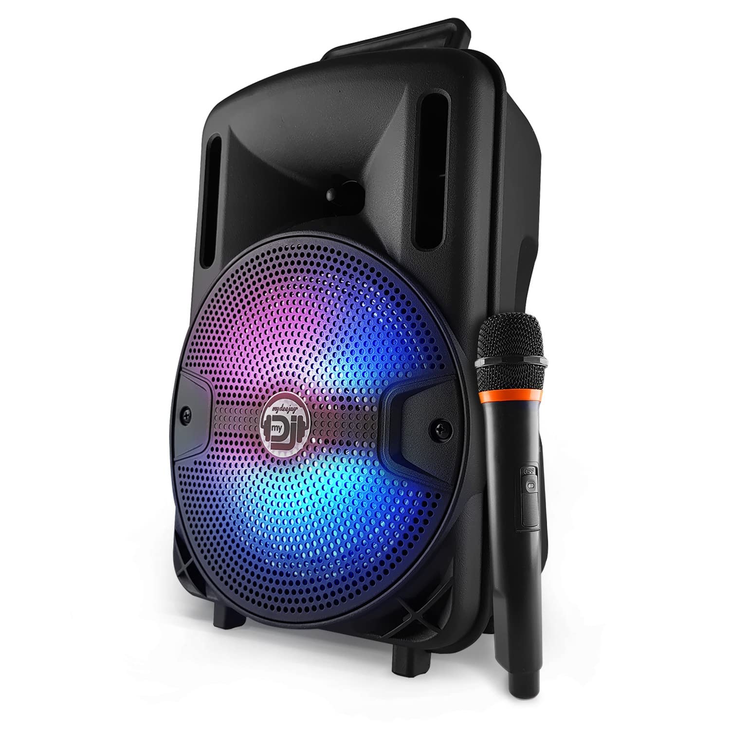 Enceinte karaoké batterie sono 400W 8" LED USB/SD/BLUETOOTH + Mic - MyDJ DJOON08 + CABLE PC SMARTPHONE TABLETTE