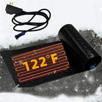Review Snow Melting Mat Outdoor 2023 New, 10 x 30 inch, 3 in/h Melting Speed, Heated Outdoor Mats for Winter Stairs, No-Slip Rubber w/Plug 180cm Power Cord