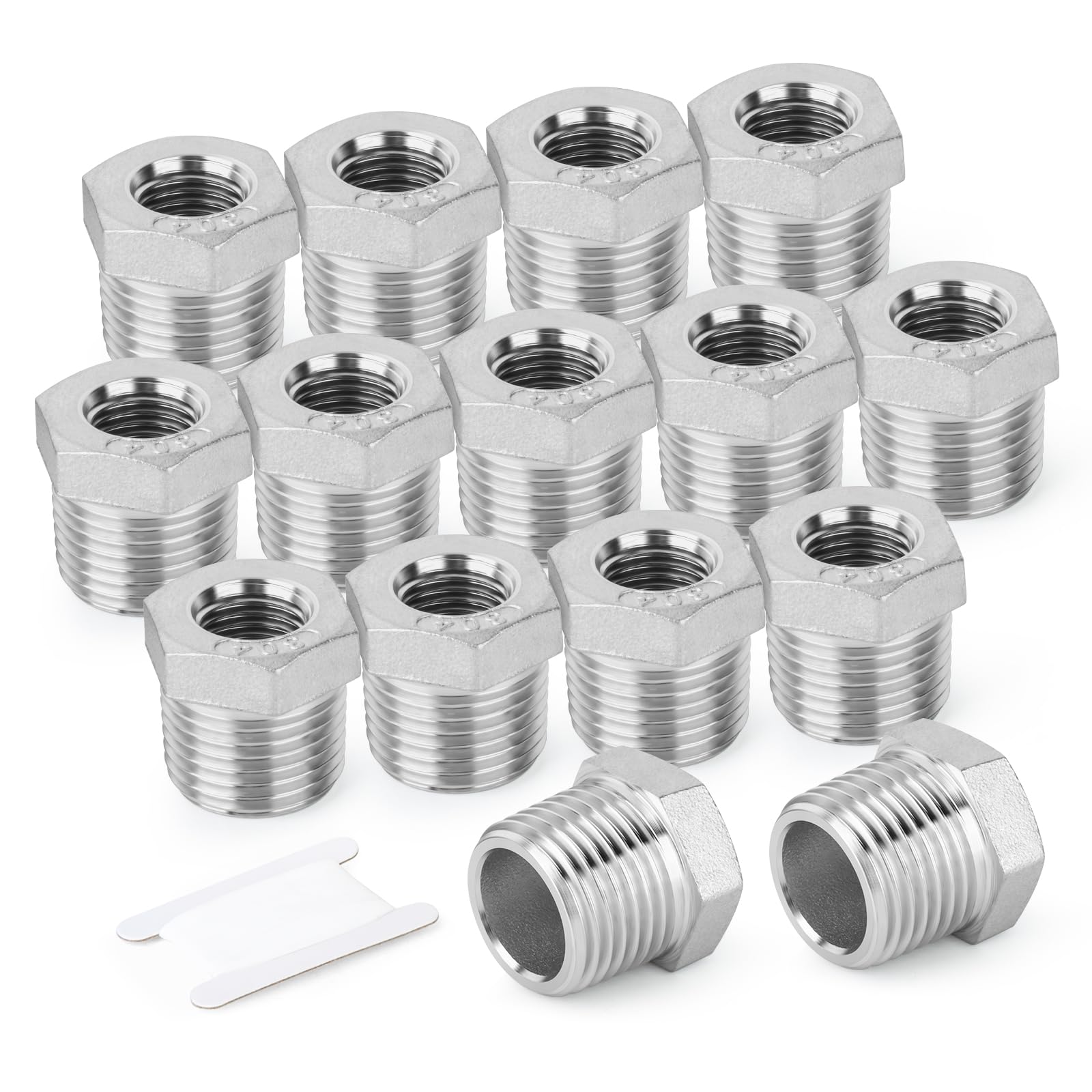 Snapklik.com : TAISHER 10PCS 304 Stainless Steel Reducer Hex Bushing