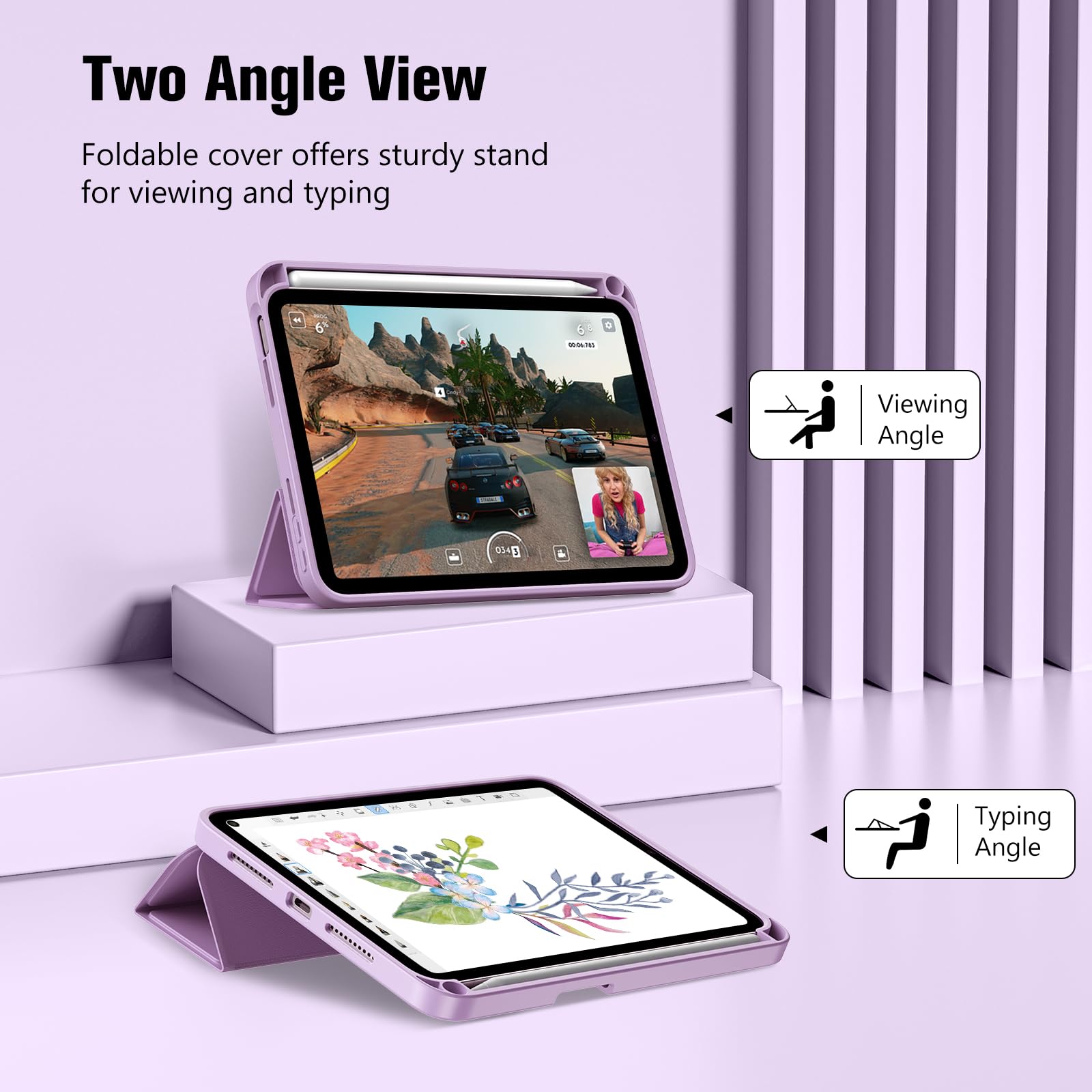 ProCase for iPad mini 7 A17 Pro 2024/iPad Mini 6 2021 8.3 Inch