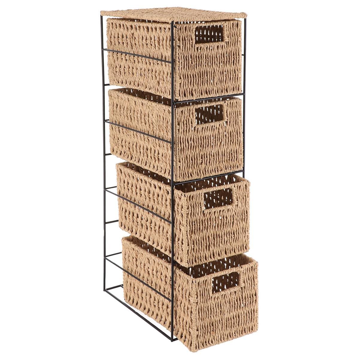 Tendance - Armadietto in metallo a 4 cassetti in carta - naturale
