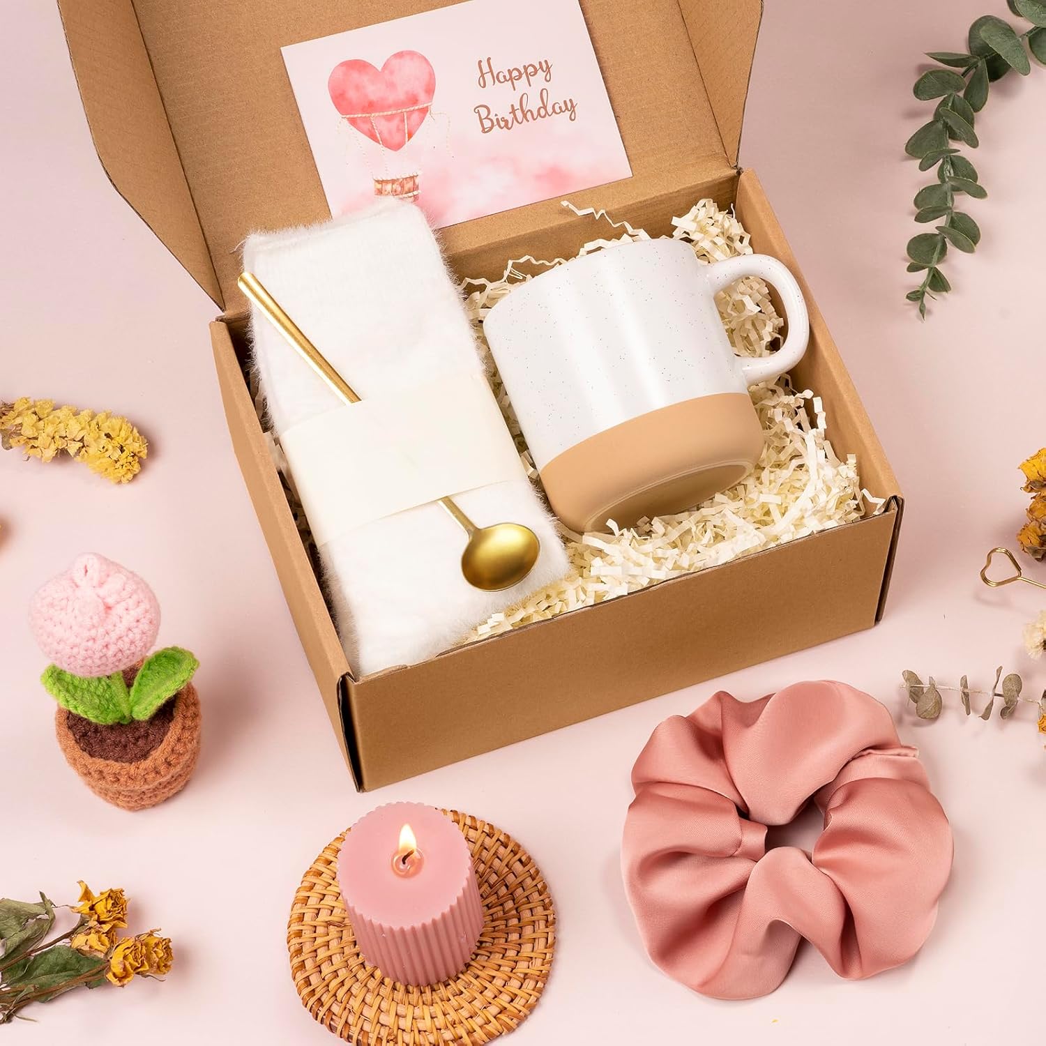 Birthday Gifts for Women, Happy Birthday Gift Basket for Women, Unique Woman Birthdays Gift Box for Her Mom Sister Wife Girlfriend Coworker Bestie Female Friendship Best Friend Employee Gifts Ideas - Image 6