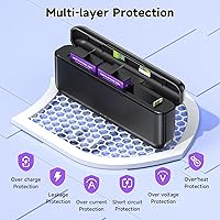 Vista 4 de Osmo Action 5 Pro Cargador de batería para DJI-Osmo Action 5 Pro, Osmo Action 4, Osmo Action 3, Osmo Action 6 y Osmo 360-3 ranura de carga rápida