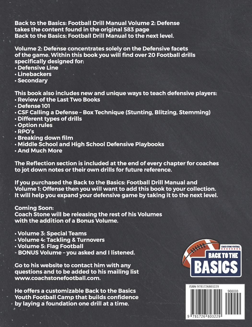 Back to the Basics: Football Drill Manual Volume 2: Defense