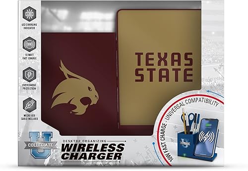 Miniatura 8 de SOAR NCAA - Soporte de carga inalámbrico unisex para teléfono celular y organizador de escritorio