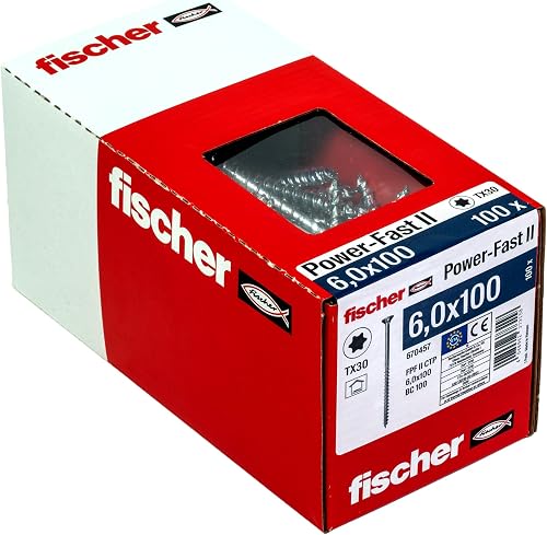 Vis PowerFast FPF II CTP 6,0x100 à Tête fraisée fischer