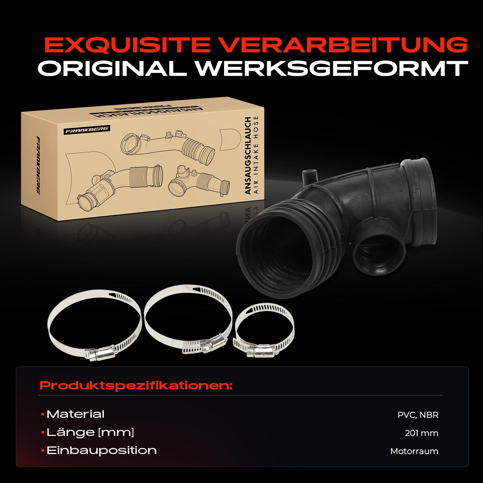 Frankberg Wąż ssący powietrza do BMW serii 5 E39 520i-528i, 7 E38 728i 2.0L-2.8L benzyna 1996-2004