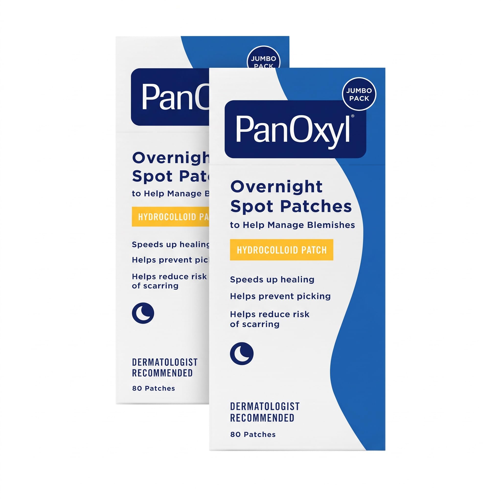 PanOxyl PM Overnight Spot Patches, Advanced Hydrocolloid Healing Technology, Fragrance Free, 80 Count (Pack of 2)