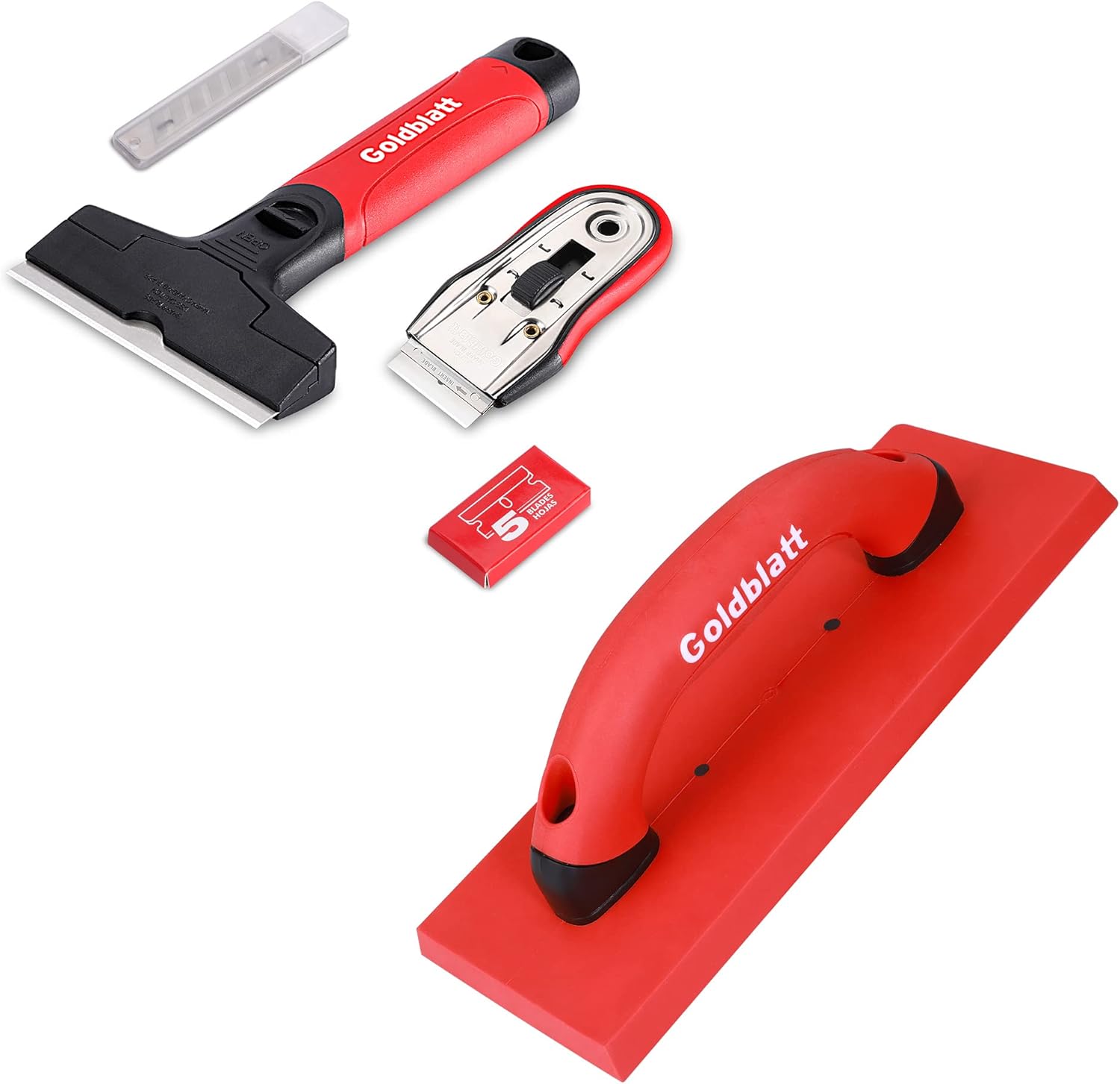 Goldblatt 2 Piece Razor Blade Scraper Set with 15piece Blades