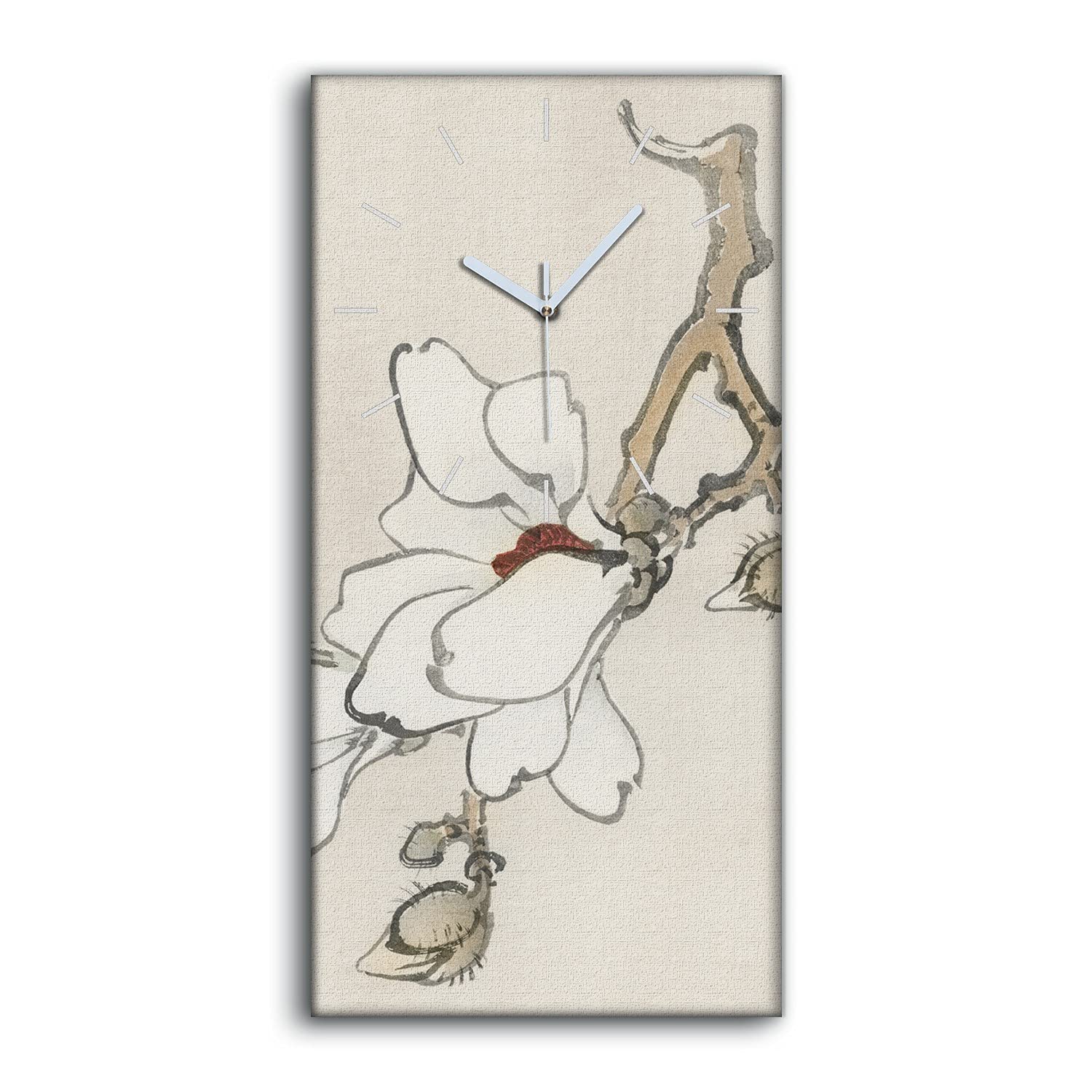 Horloge silencieuse pour chambre et salon, toile moderne déco zen sans tic-tac 30x60