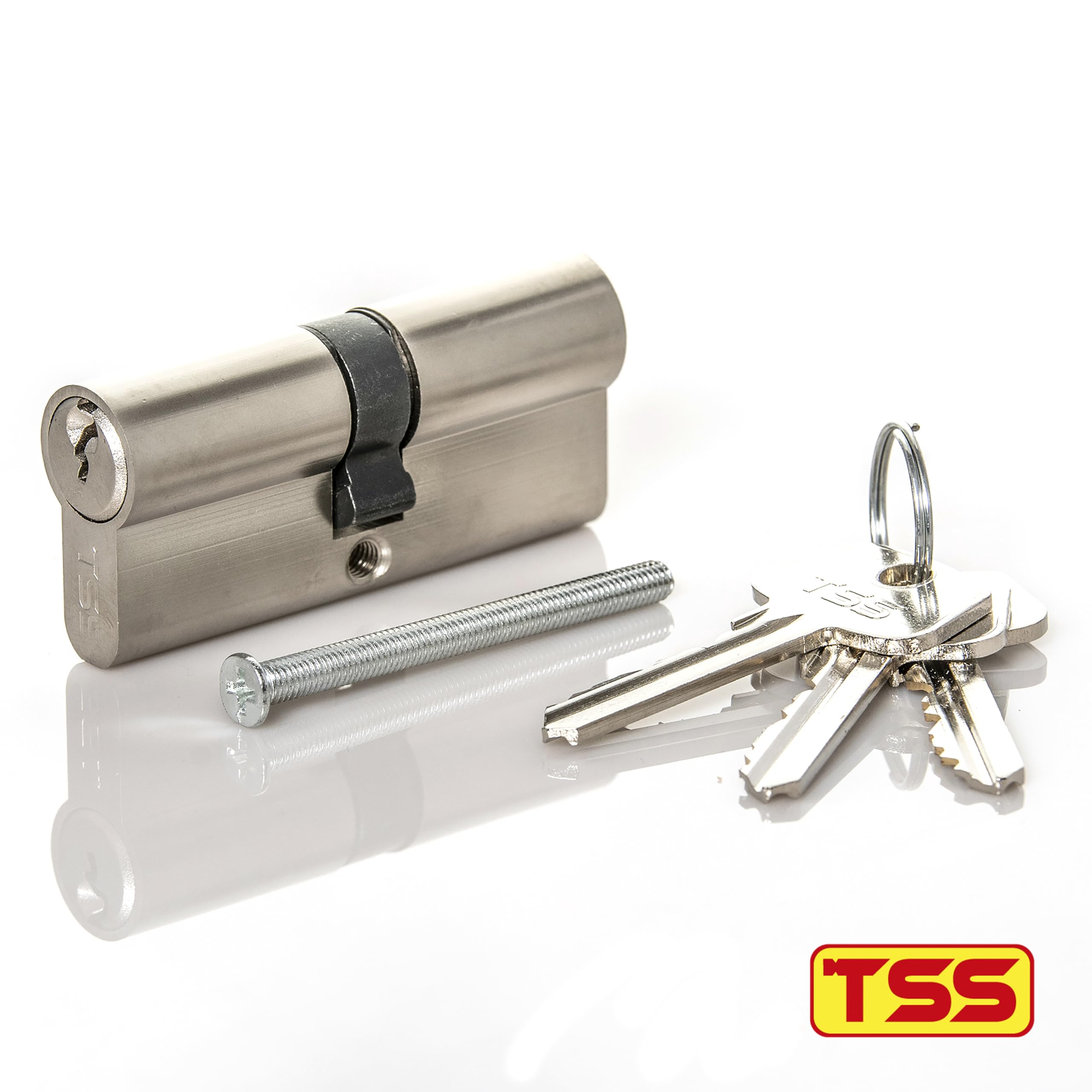 TSS Satin Chrome Euro Cylinder Lock - Image 2
