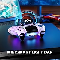 Vista 6 de Wireless Controller for PS4, LED Backlit Controller for PS4/Pr/Slim, 1000mAh Battery, Double Shock 6-Axis Motion Sensor, Built-in Speaker & 3.5mm