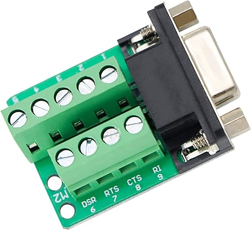 Miniatura 5 de Zovfam Conector DB9, conector de placa adaptador D-SUB hembra RS232 serie a placa de terminal, módulo de señal de 3 piezas