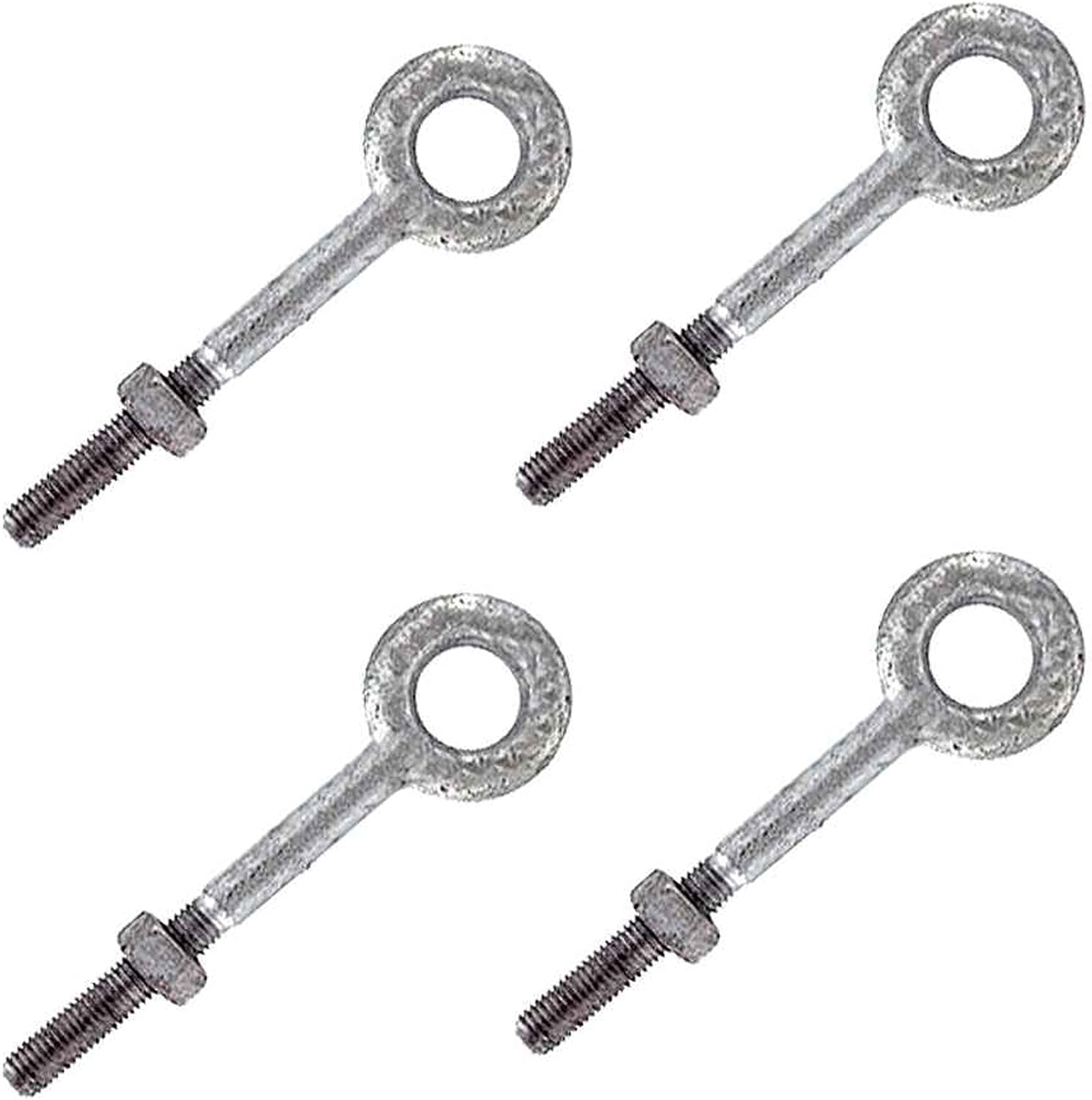 US Cargo Control 1/2" x 10" Galvanized Steel Eye Bolts - 4 Pack
