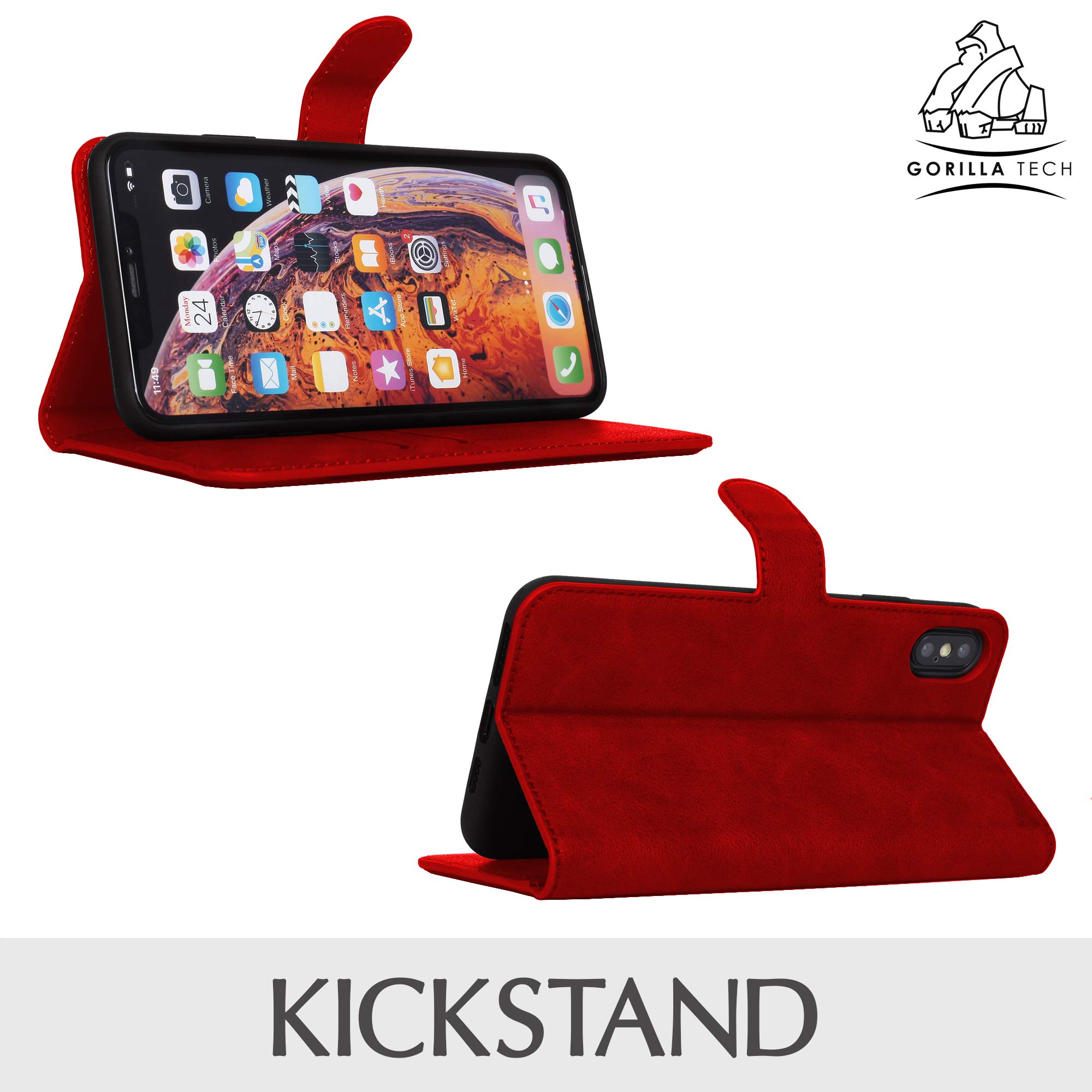 Étui Magnetique Véritable Cuir Noir Gorilla Tech Pour iPad Pro 12.9