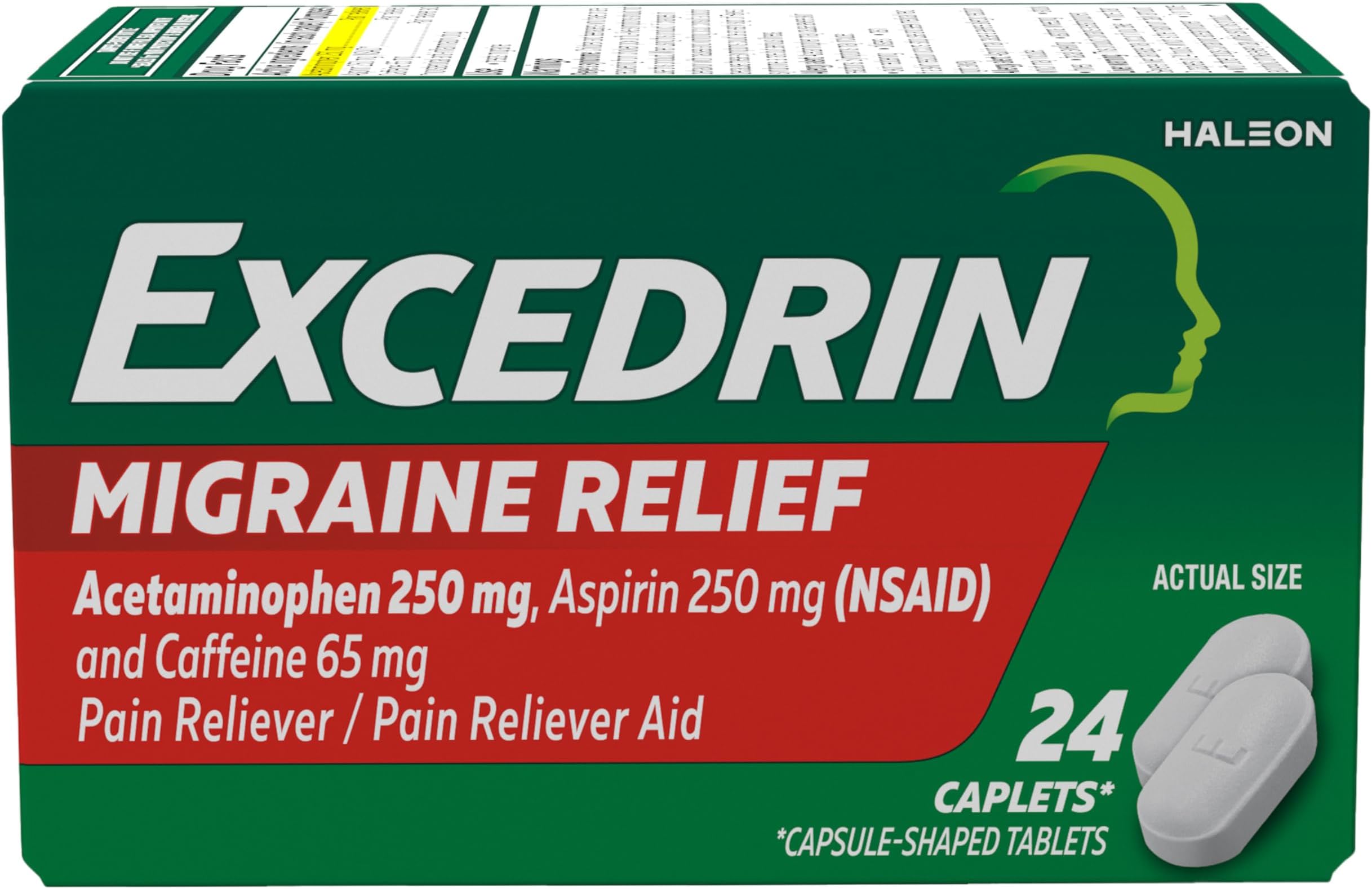 Migraine Relief Caplets to Alleviate Migraine Symptoms - 24 count