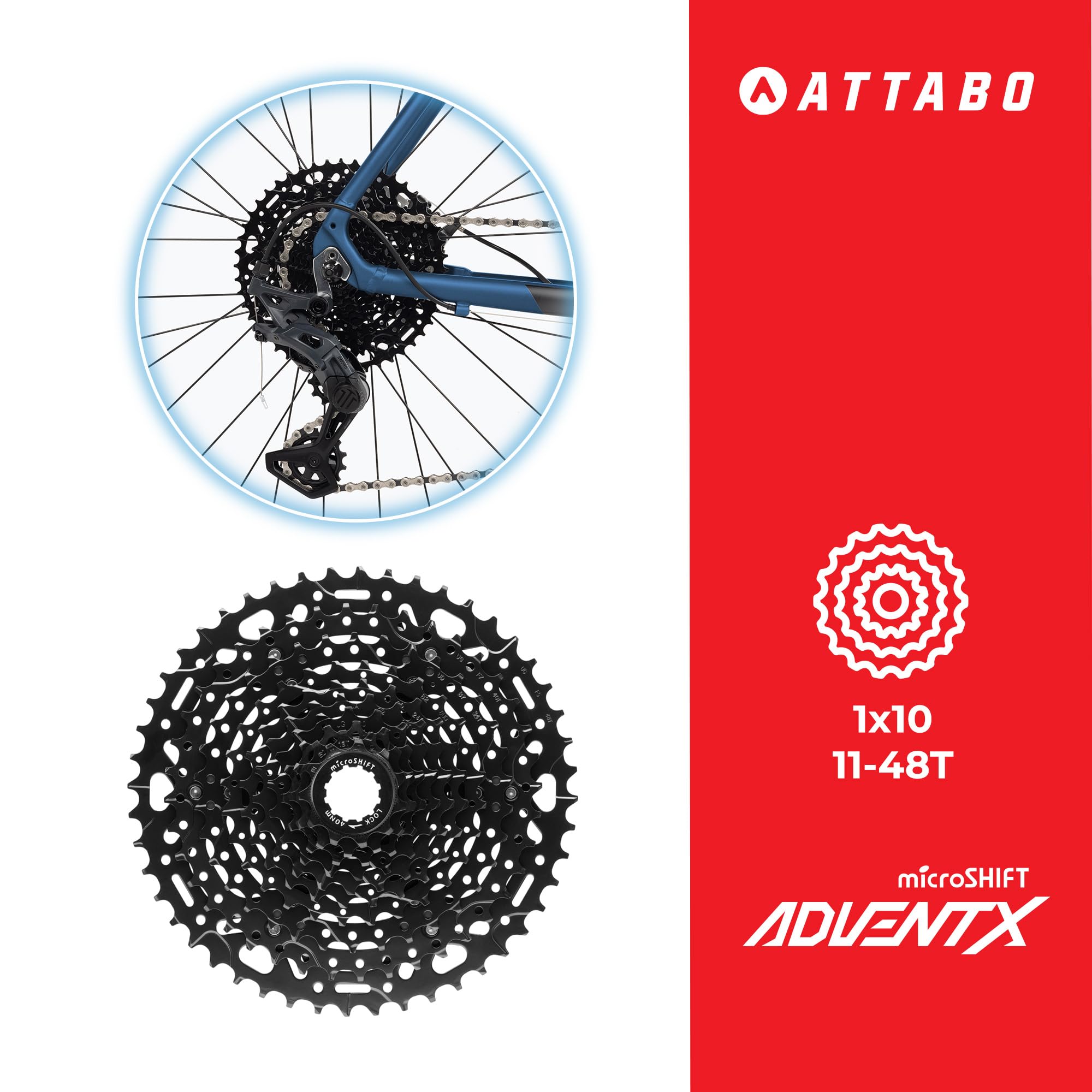 ATTABO Gravel Bike GRADO 2.0 mit Aluminiumrahmen 52-56 cm Ergonomischer Lenker Mechanische Scheibenbremse TEKTRO Fahrrad mit 28" Laufrädern mit Zubehör Verstellbarer Sattel 10-Gang Schaltgetriebe