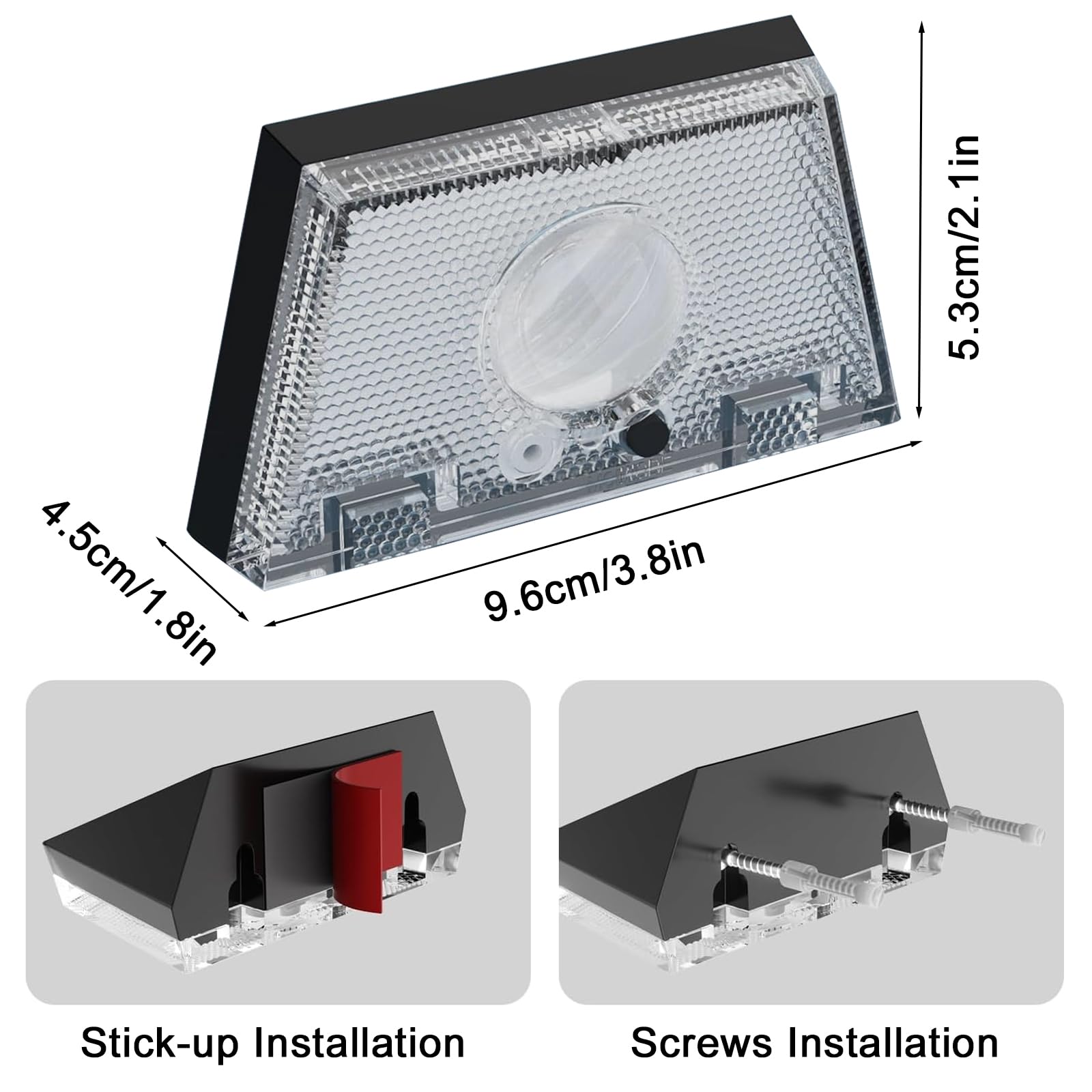 Anmossi Luci Solari per Esterni,4 Pezzi,Luci Solari Giardino Impermeabili,10 Modalità,Bianco Caldo,Bianco Freddo e RGB,per Gradini da Terrazza all'aperto,Ringhiere da Cortile,Piscine