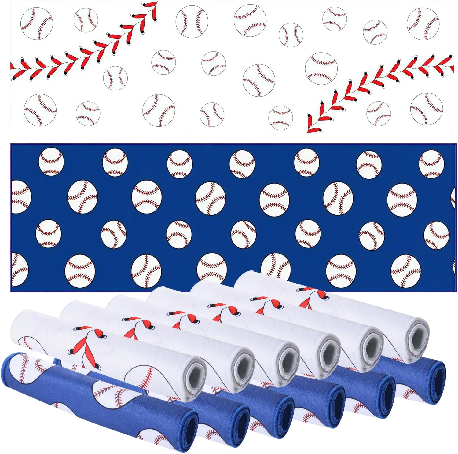 12 Pack Baseball Cooling Towels for Boys Baseball Gifts for Team |40″x12″ Microfiber Ice Towels for Players| Multi-Sport Use