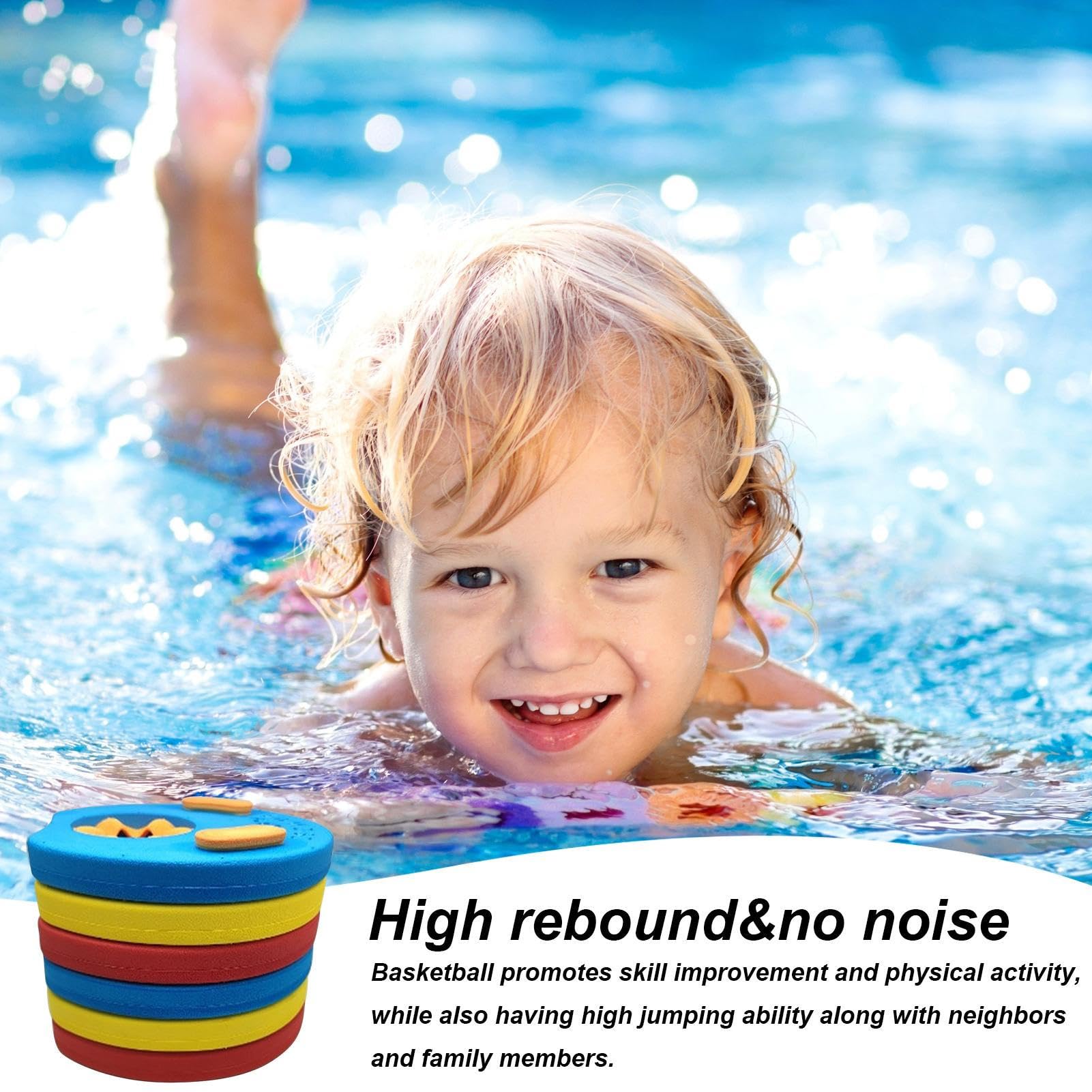 6 pulseras para nadar, discos de espuma EVA flotantes para el entrenamiento, para niños, discos para piscinas, playas, estanques