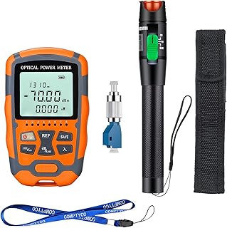 Duogalia 4 in 1 Fiber Optic Tester Portable Fiber Power Meter with 30MW 30KM Visual Fault Locator Kit