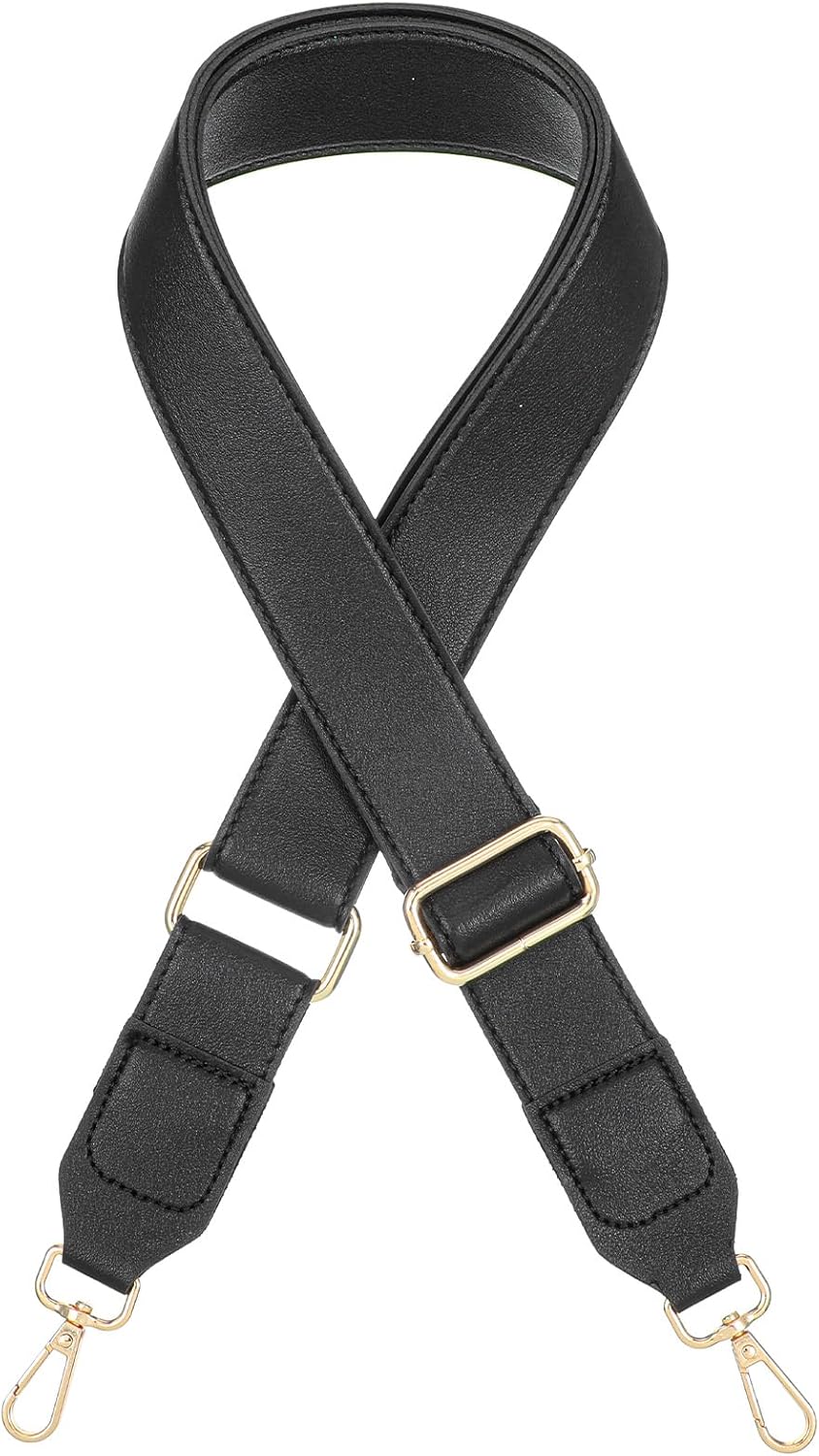 1.5 inch Wide Handbag Strap, Adjustable 33~53inch PU Leather Bag Strap with Swivel Clasps Bags Chain Replacement for Crossbody Briefcase Handbags