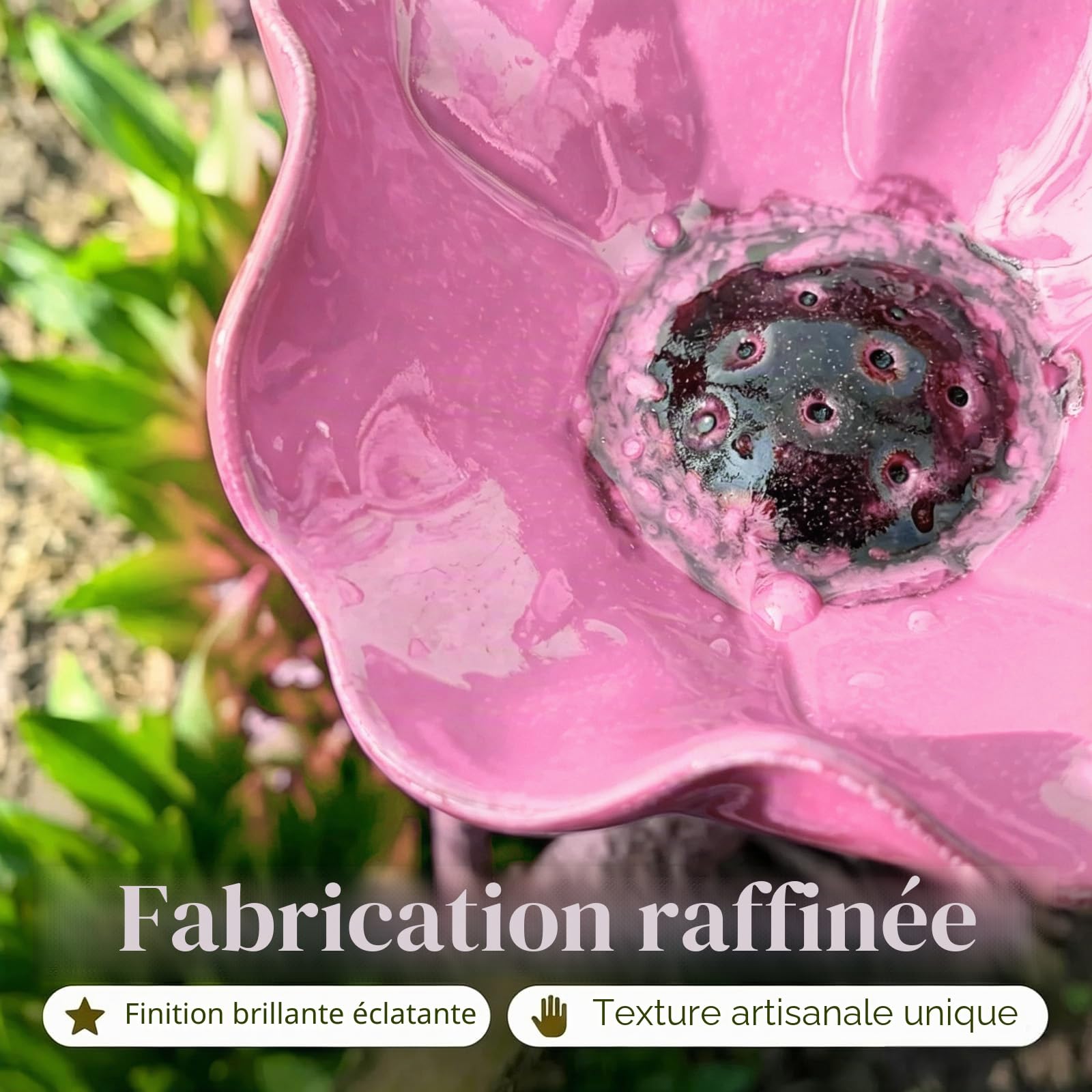 Bain D’Oiseaux,5 Pièces Abreuvoir Oiseaux Exterieur sur Pied,Mangeoires pour Oiseaux,Bain pour Oiseaux,Bassin pour Oiseaux,pour Insectes et Papillons,Décoration Jardin Terrasse