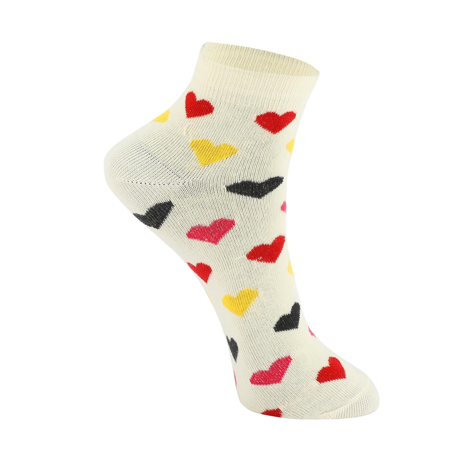 PRIMESOX MOVE ON Kids Girls Cotton Ankle Socks - Durable & Soft Kids Girls Socks, Breathable Design for Everyday Use - Pack of 5 Pairs (5-8 Years) - Image 6 thumbnail