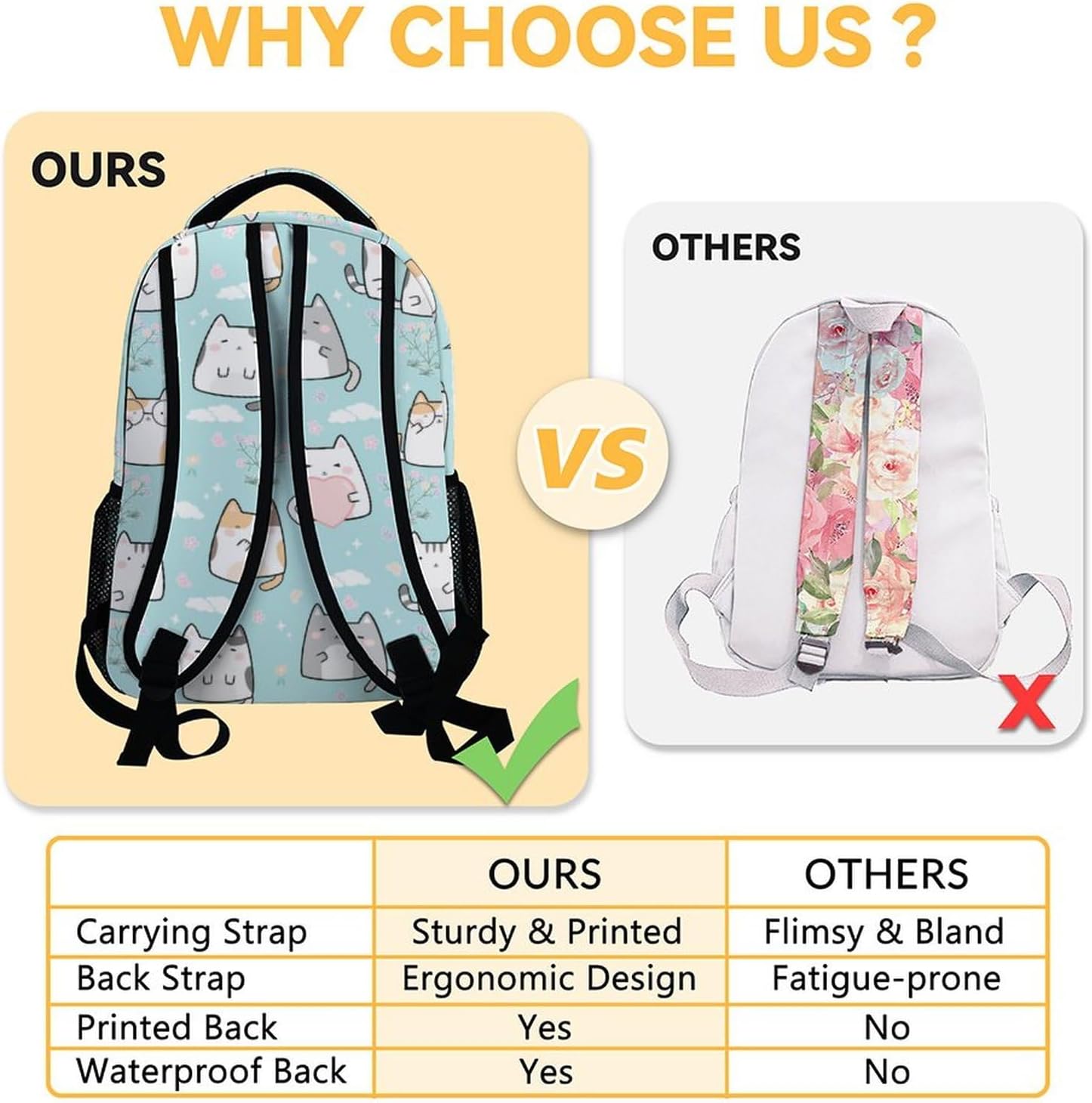 Cat Backpack with Lunch Box, Set of 3 School Backpacks Matching Combo for Girls Boys, Cute Green Bookbag and Pencil Case Bundle