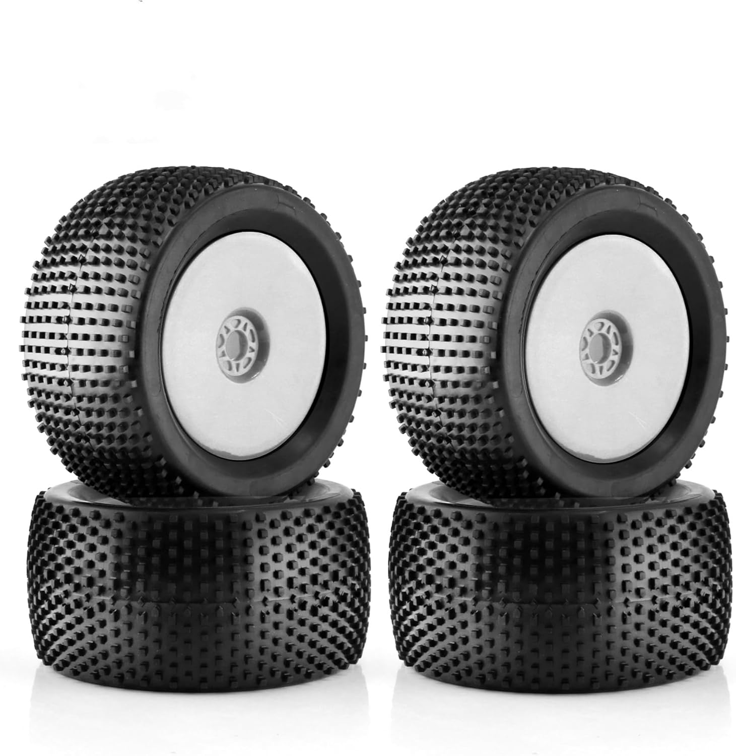 1/8 RC Off Road Racing Truck Tires OD 5.51" and Wheels Rims 17mm Hex for 1:8 Buggy Truck Car Traxxas Arrma Kraton Typhon 6S 3S Talion 6S Losi 8ight HPI Vorza Flux Kyosho Hobao 4PCS (Green)