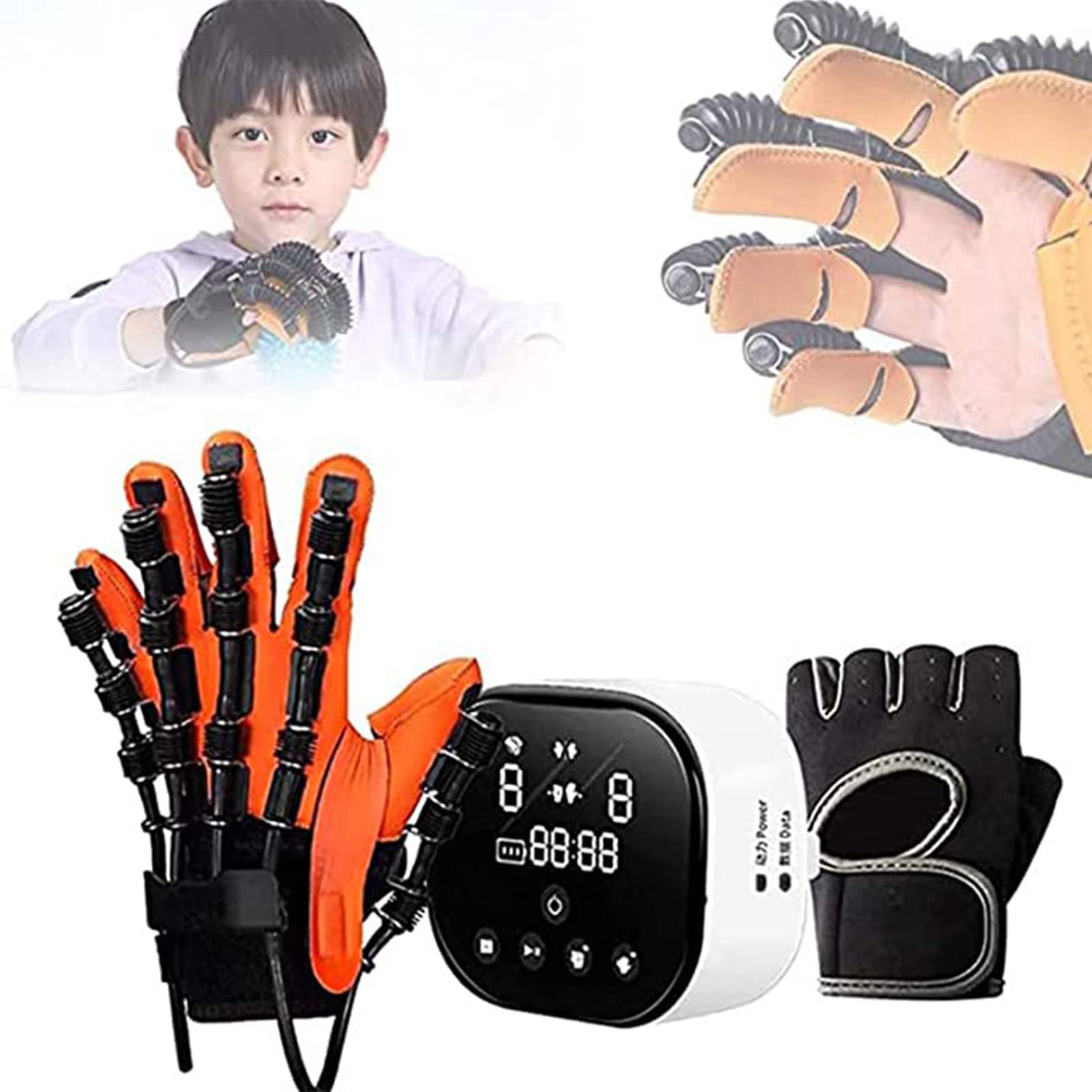 Sprzęt Treningu Rehabilitacyjnego Udaru Hemiplegia, Rękawica Robota Rehabilitacyjnego, Trening Ręczny Udarową, Używany Do Rękawic Pasywnego Treningu Palców,LeftHand-7(yearsold)