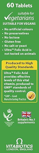 Miniatura 3 de Vitabiotics Ultra ácido fólico 400ug con Vitamina B12 60tabletas