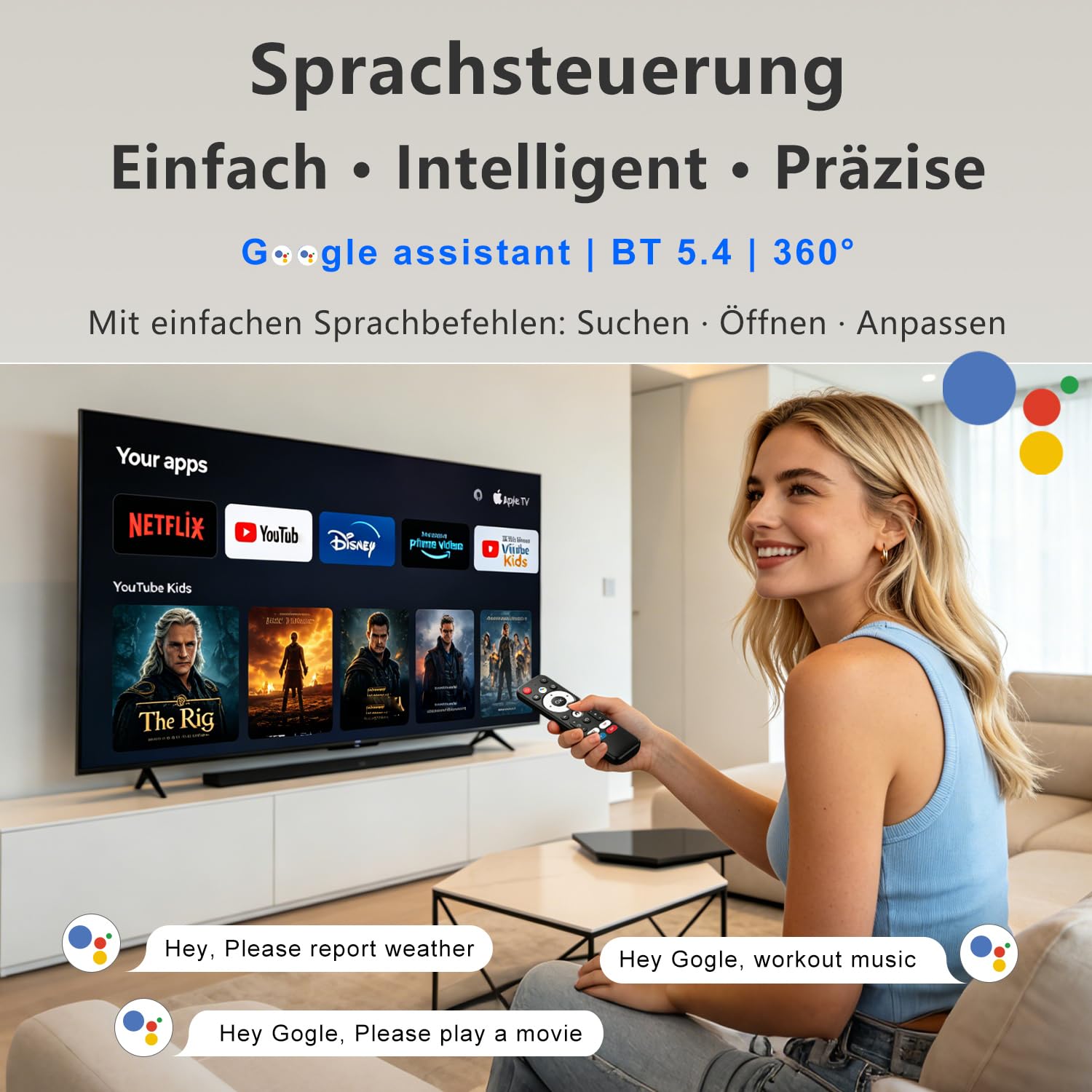Android 14.0 TV Box 2026, LEFFOT L1 4K TV Streaming Box, 2GB RAM 16GB ROM