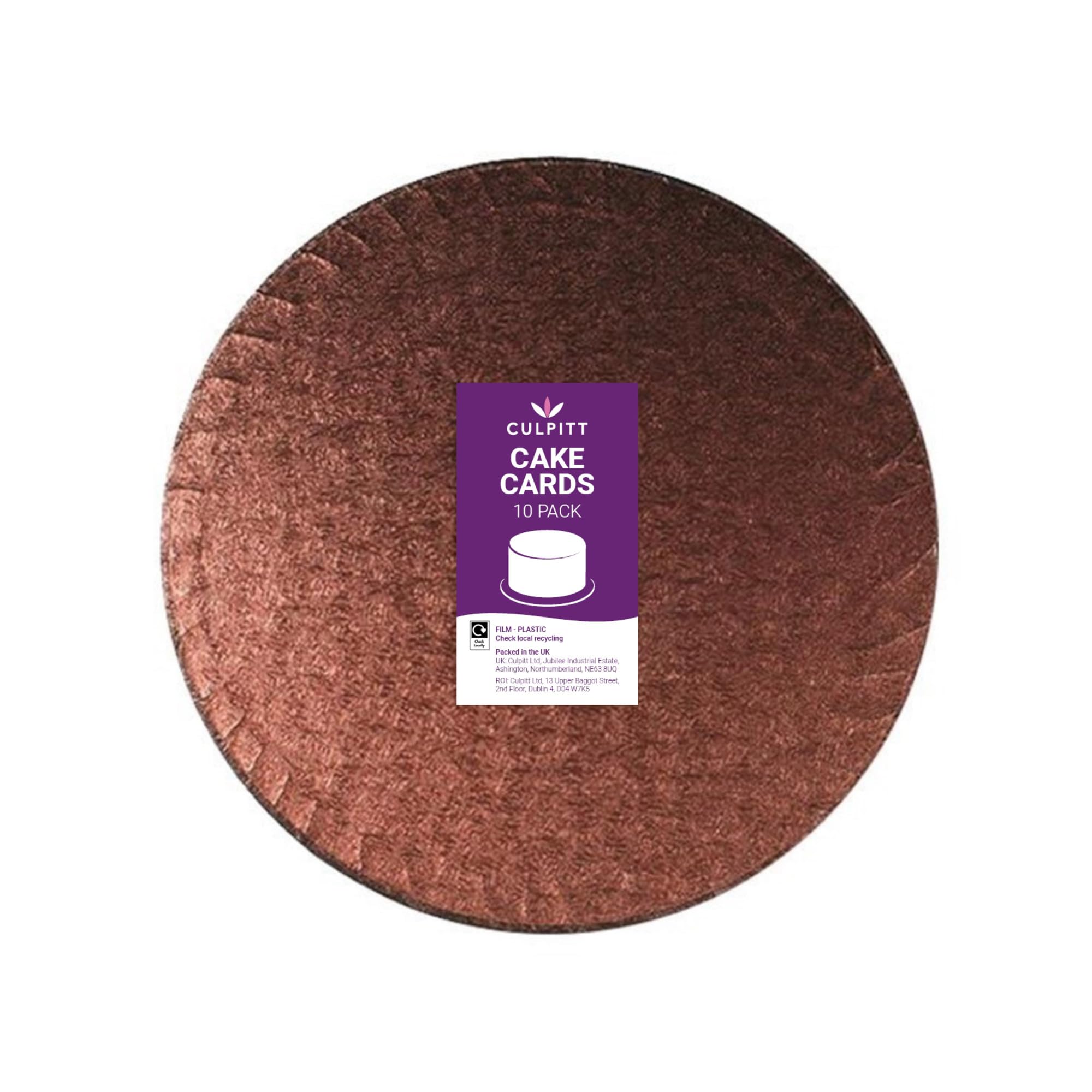 Culpitt Brown 7" Round Cake Boards | | 2.7Mm Cards For Celebration Desserts, Birthday Treats, Tiered Sponge, Cupcakes, And More! 7 Inch, Pack Of 10