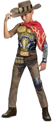 Overwatch McCree Disfraz inspirado en videojuegos para niños, mono acolchado con músculos